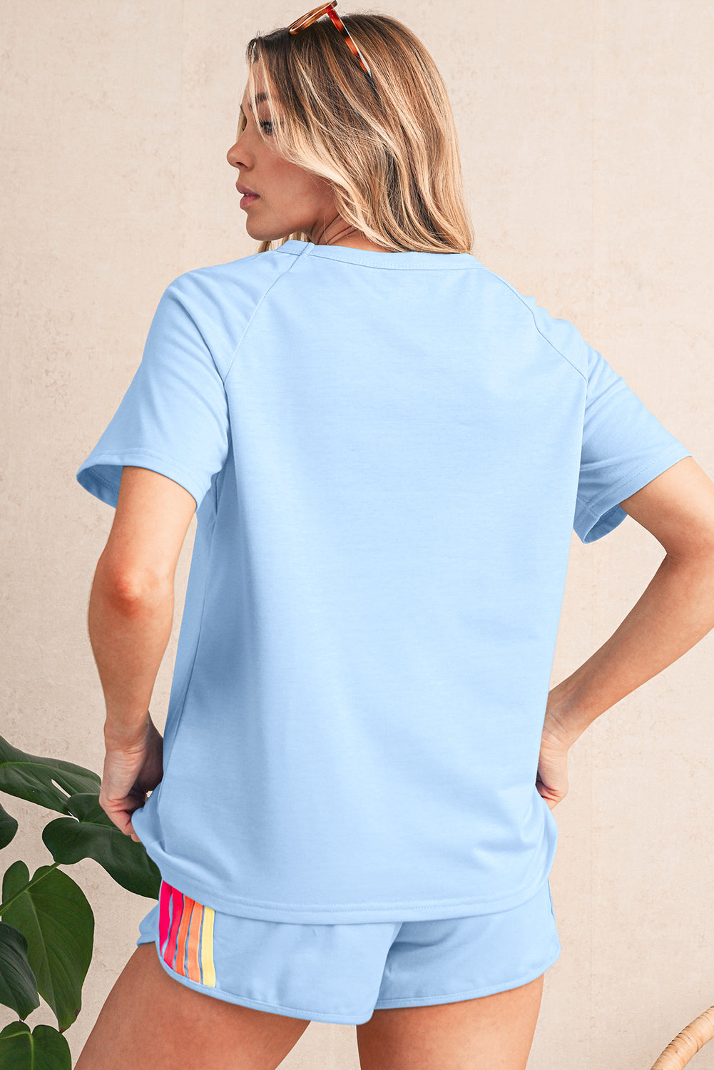 Bonbon Colorful Striped Casual Tee