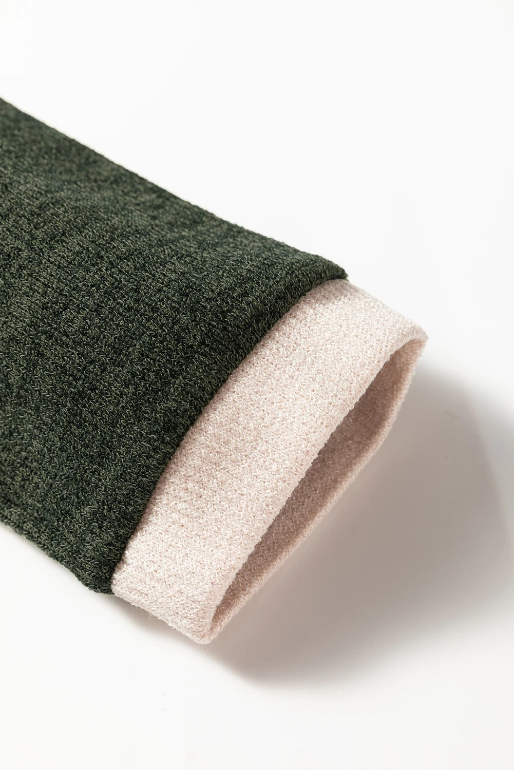 Contrast Color Trim Knit Drop Shoulder Loose Top