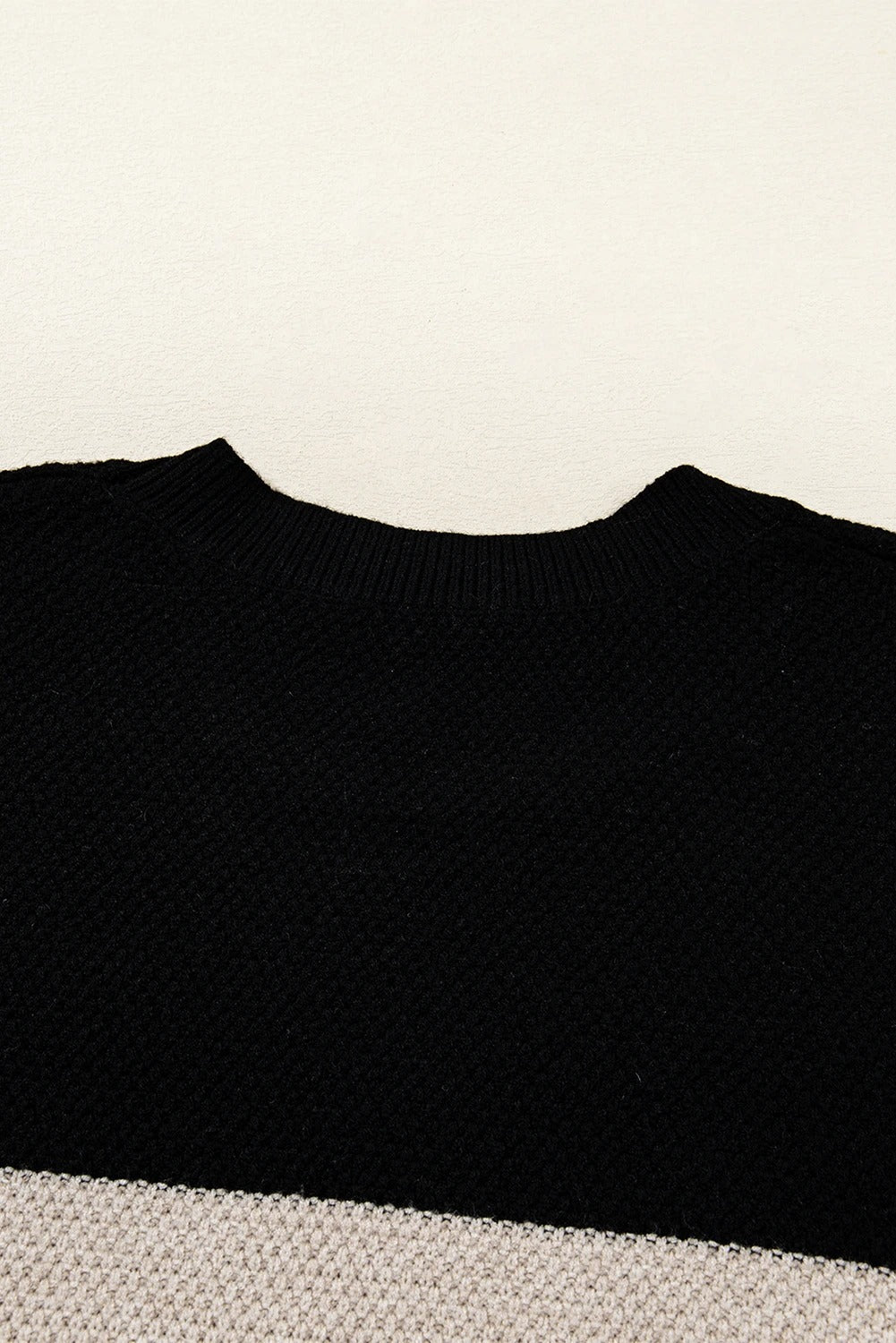 Parchment Colorblock Striped Sleeve Detail Knit Sweater
