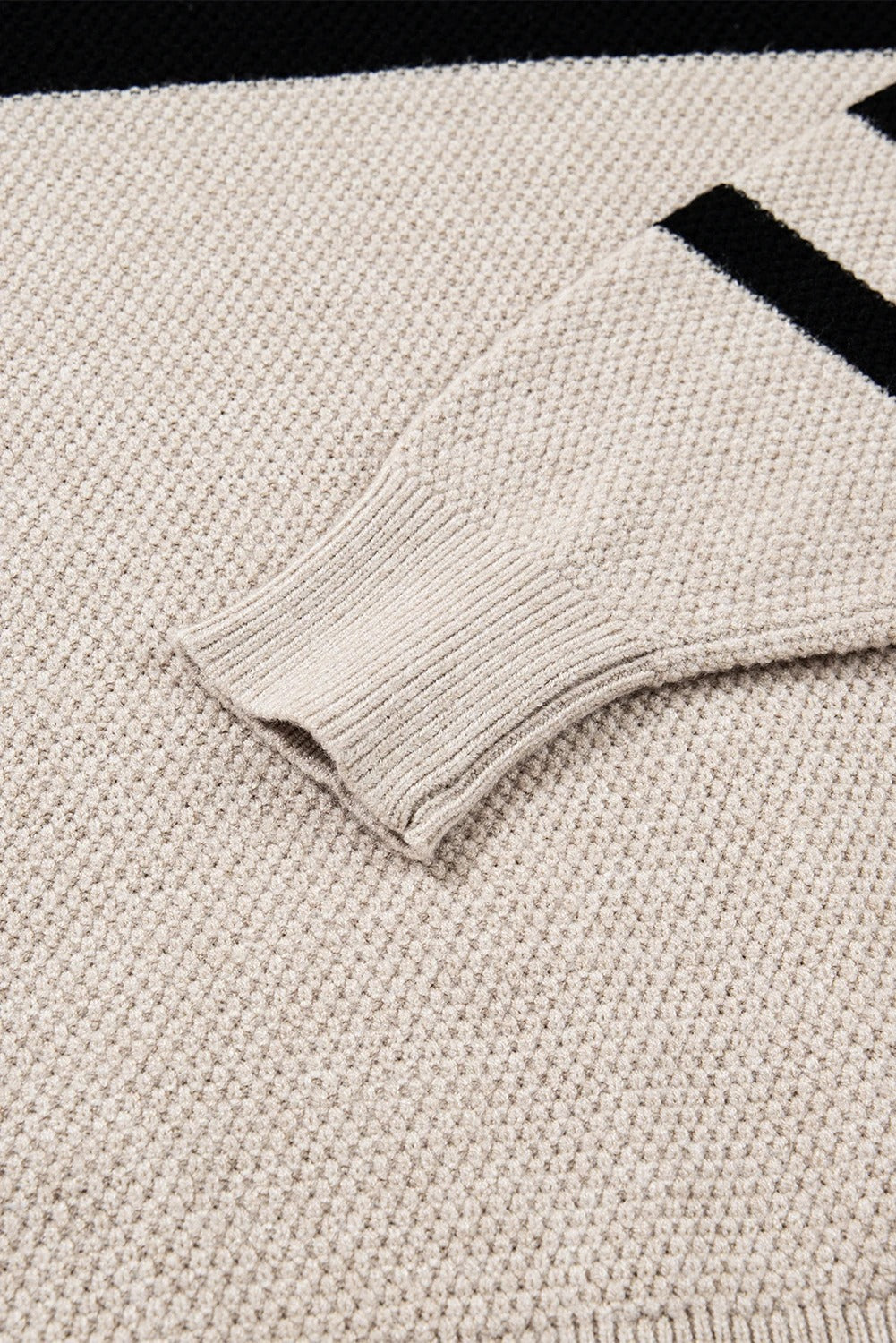 Parchment Colorblock Striped Sleeve Detail Knit Sweater